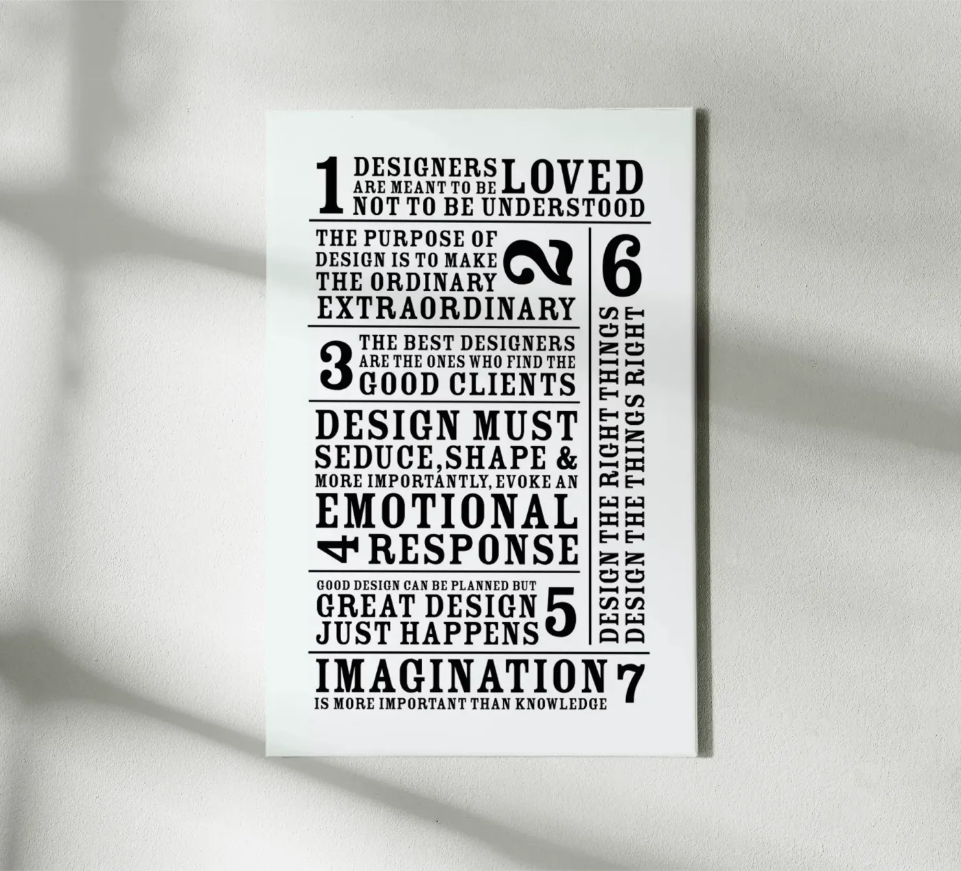 7 Rules tela da Mr Cup