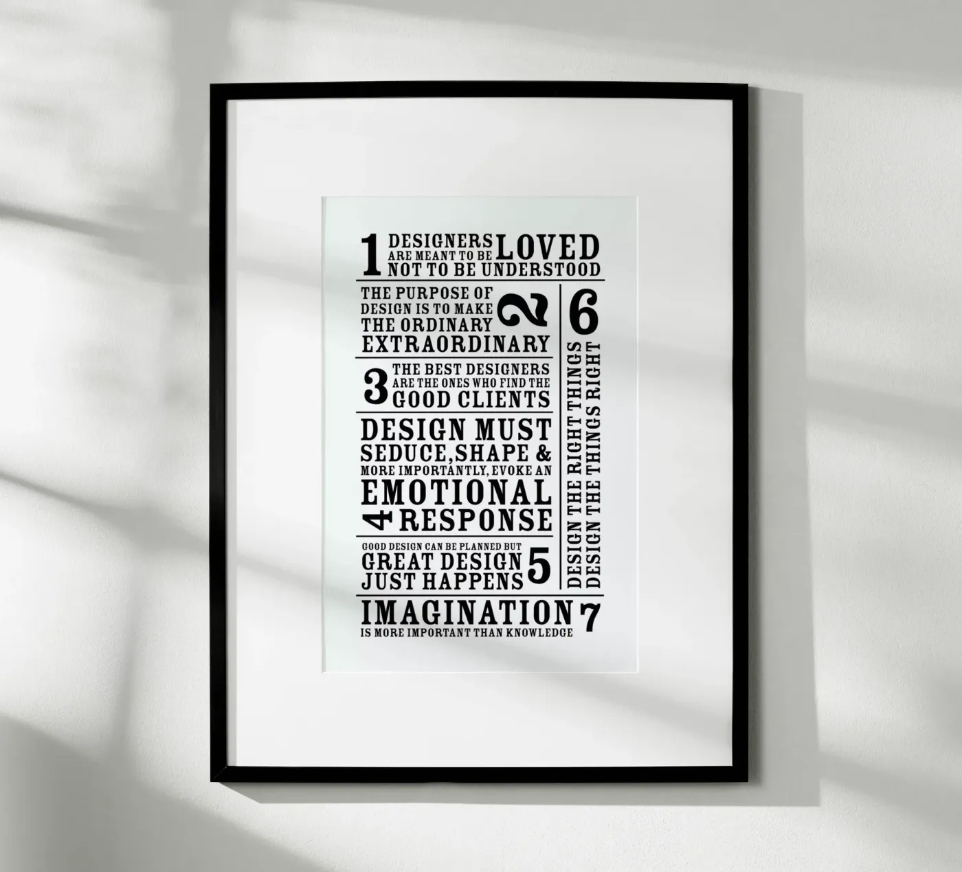 7 Rules Poster von Mr Cup