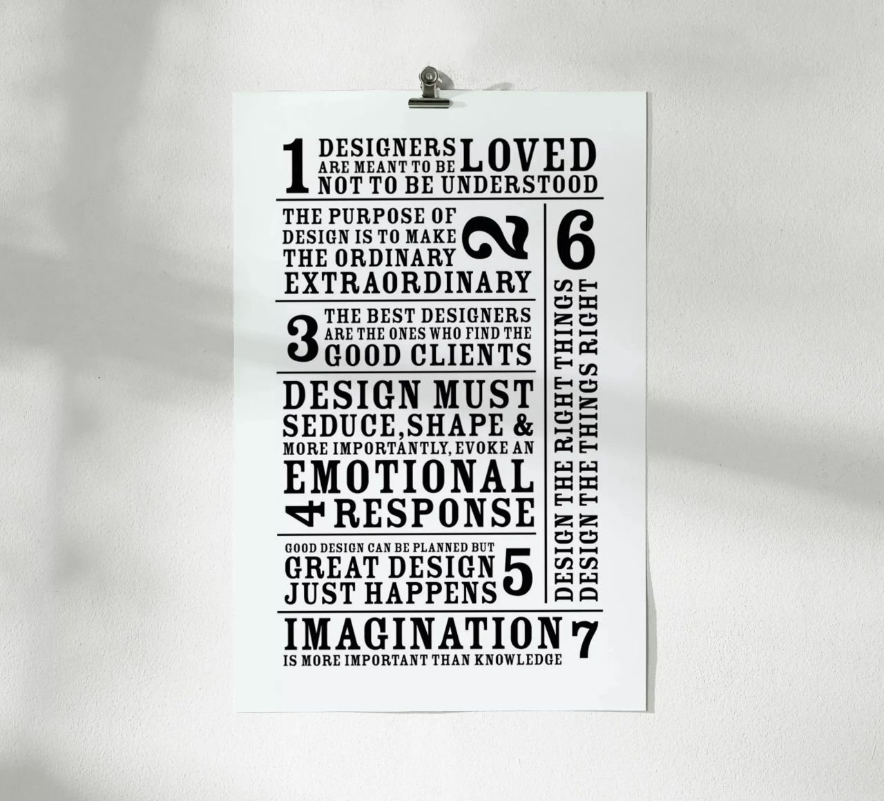 7 Rules poster de Mr Cup