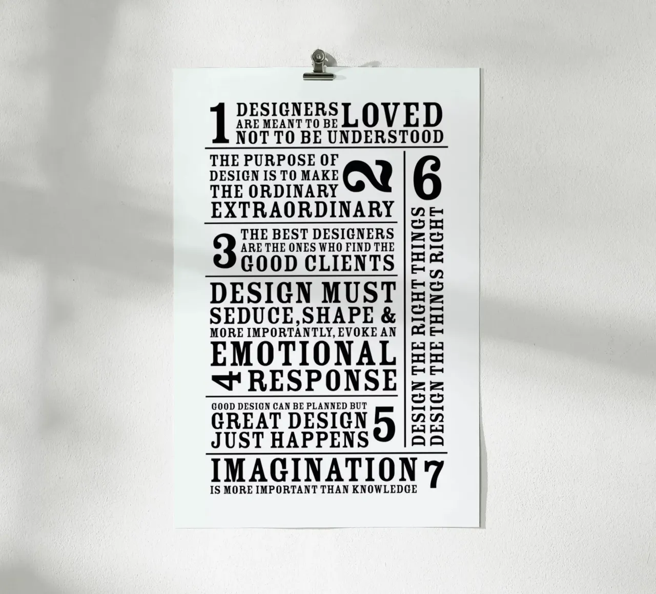 7 Rules poster van Mr Cup