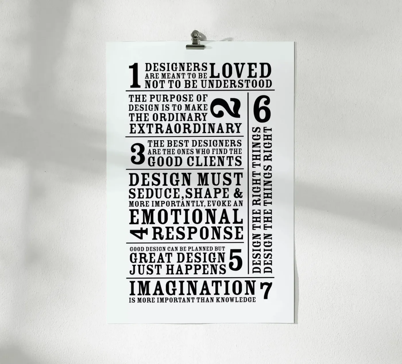 7 Rules Poster von Mr Cup