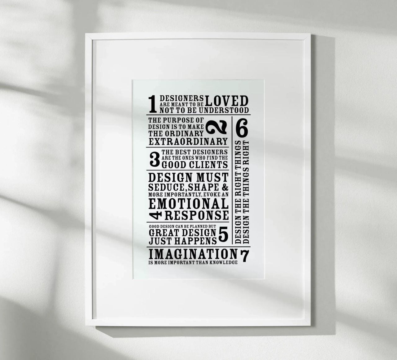 7 Rules poster de Mr Cup