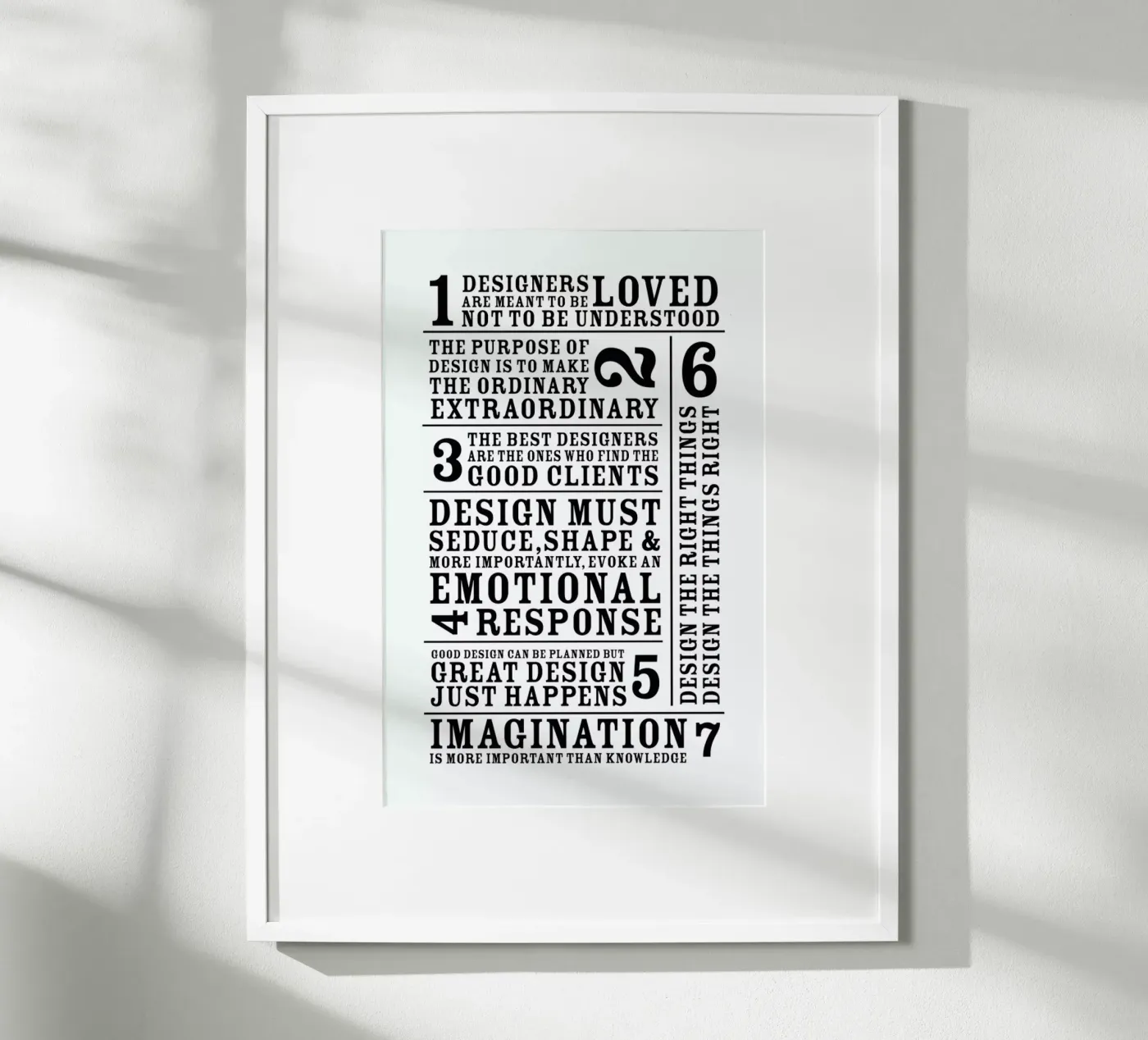 7 Rules Poster von Mr Cup