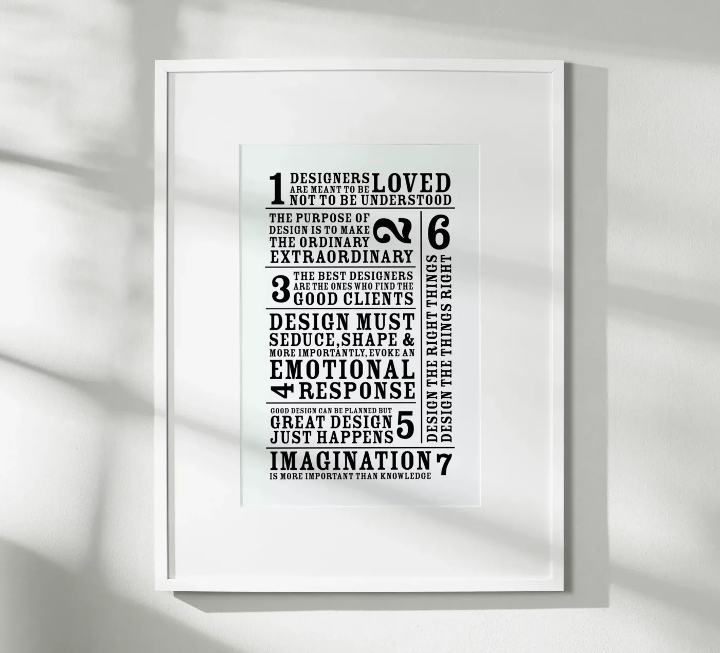 7 Rules Poster von Mr Cup