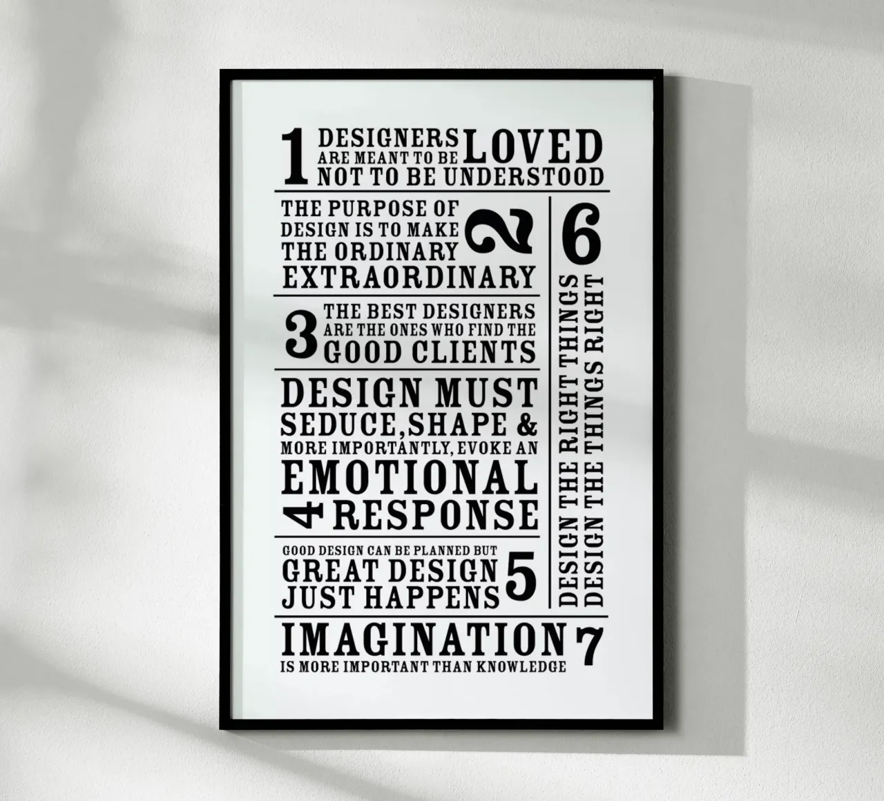 7 Rules poster van Mr Cup