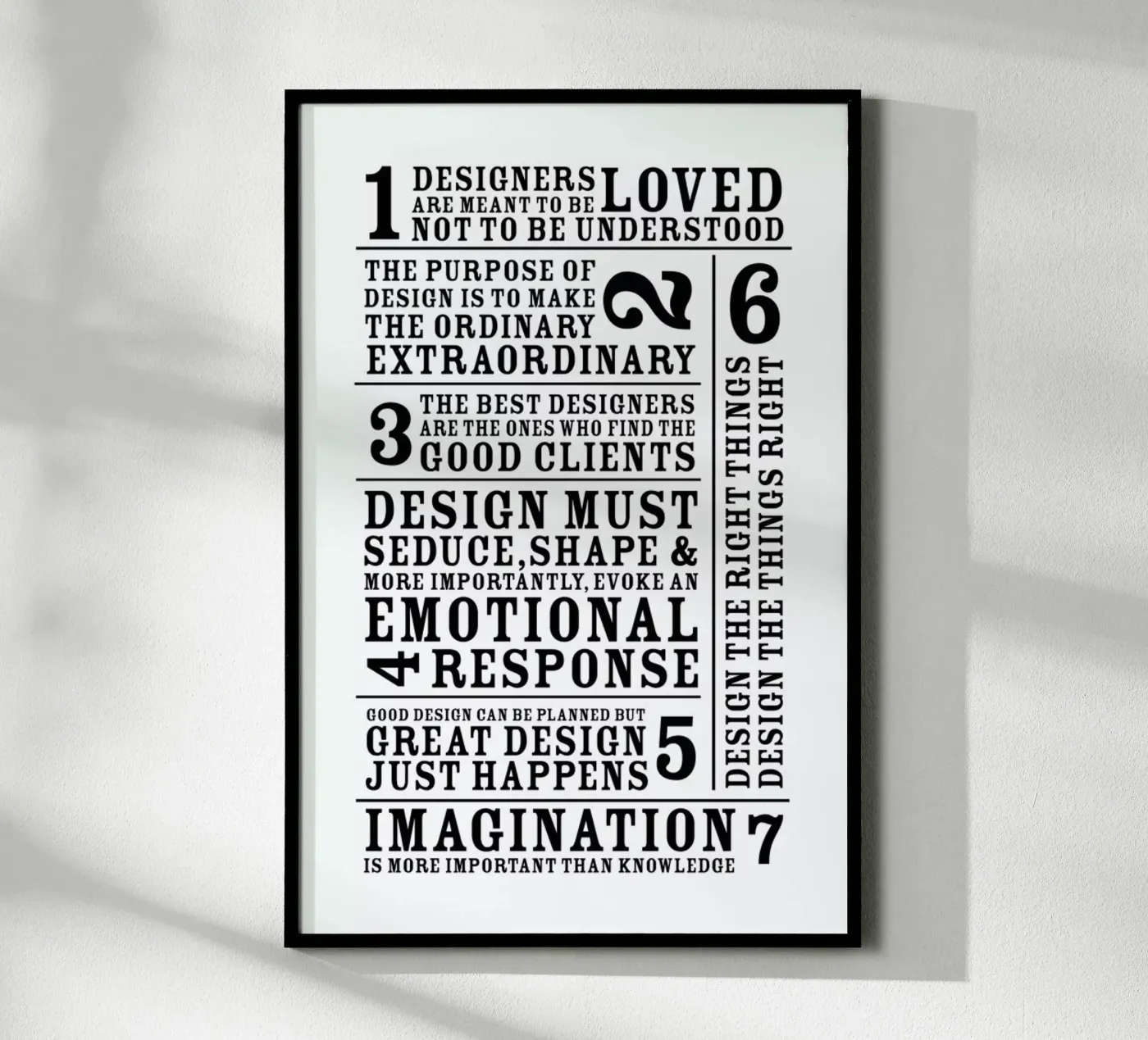 7 Rules Poster von Mr Cup