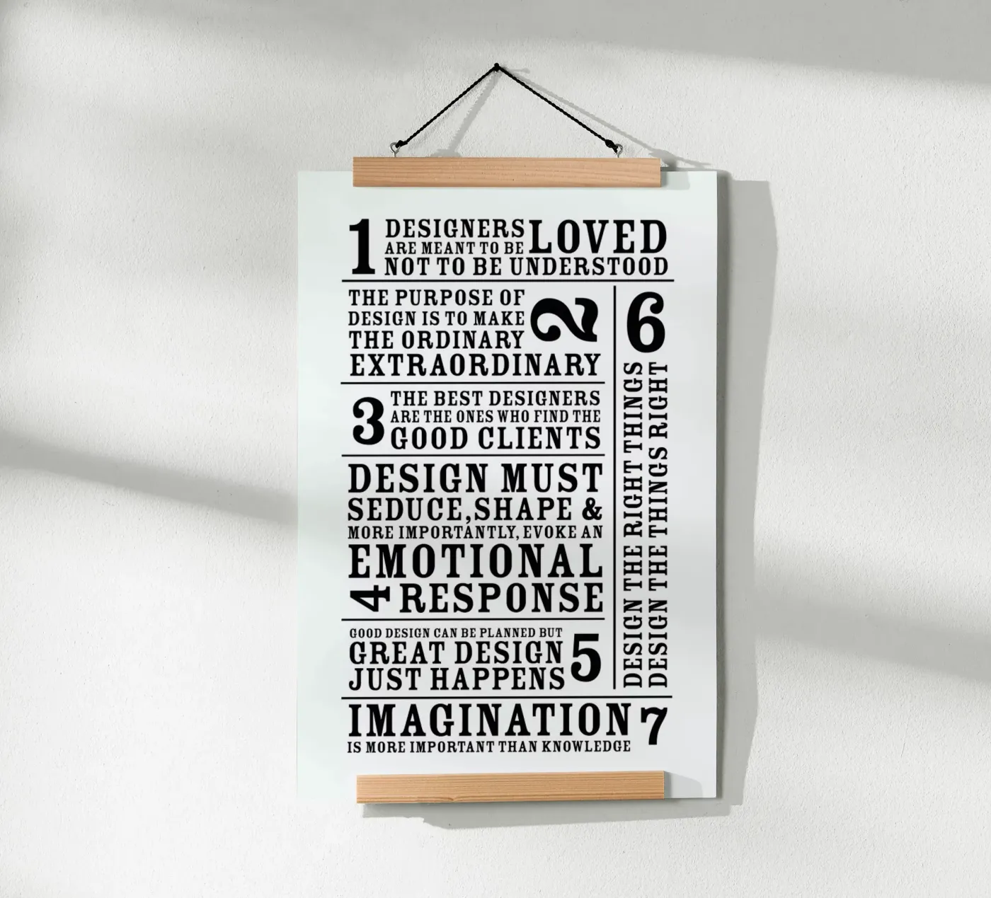 7 Rules Poster von Mr Cup