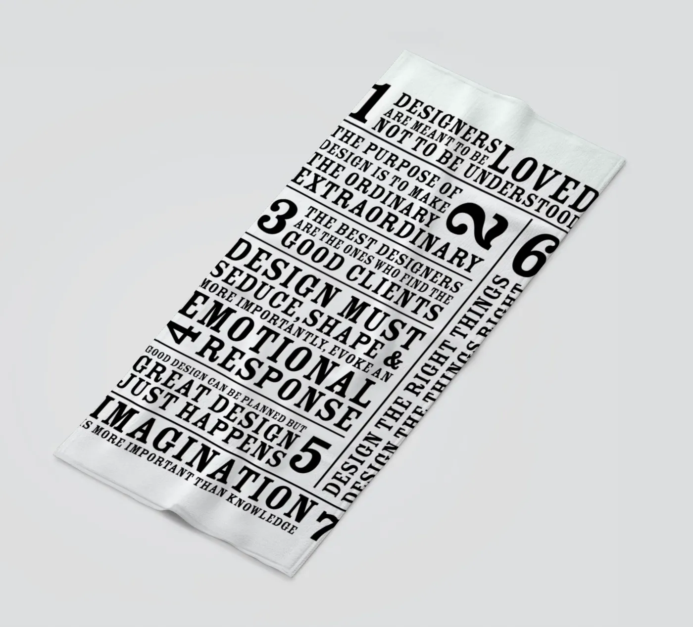 7 Rules strandhanddoek van Mr Cup