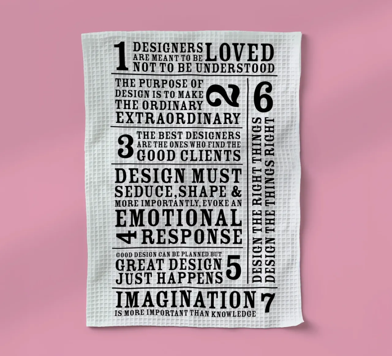 7 Rules theedoek van Mr Cup