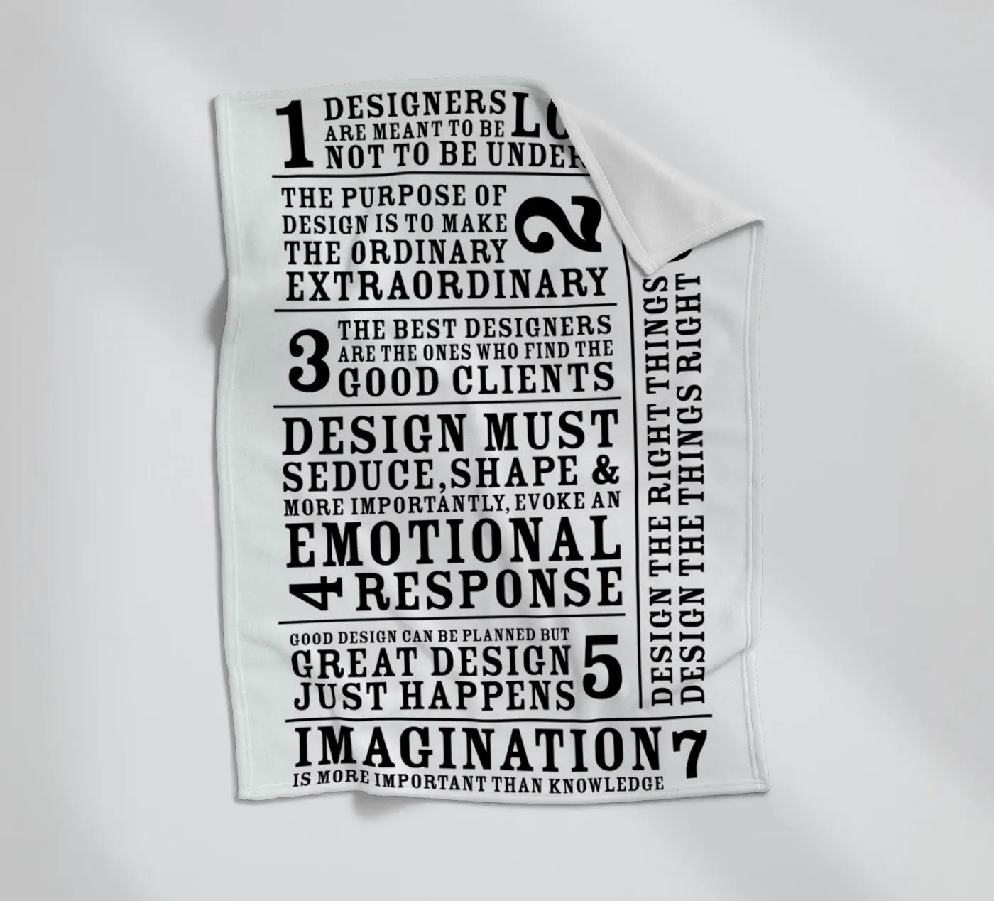 7 Rules fleece blanket by Mr Cup