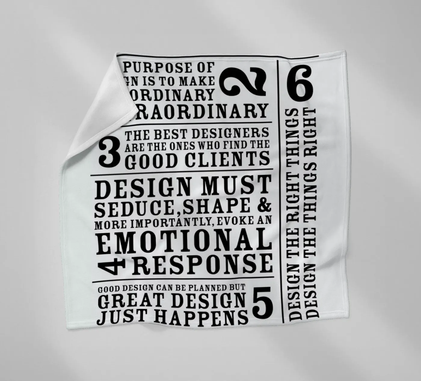 7 Rules fleece blanket by Mr Cup
