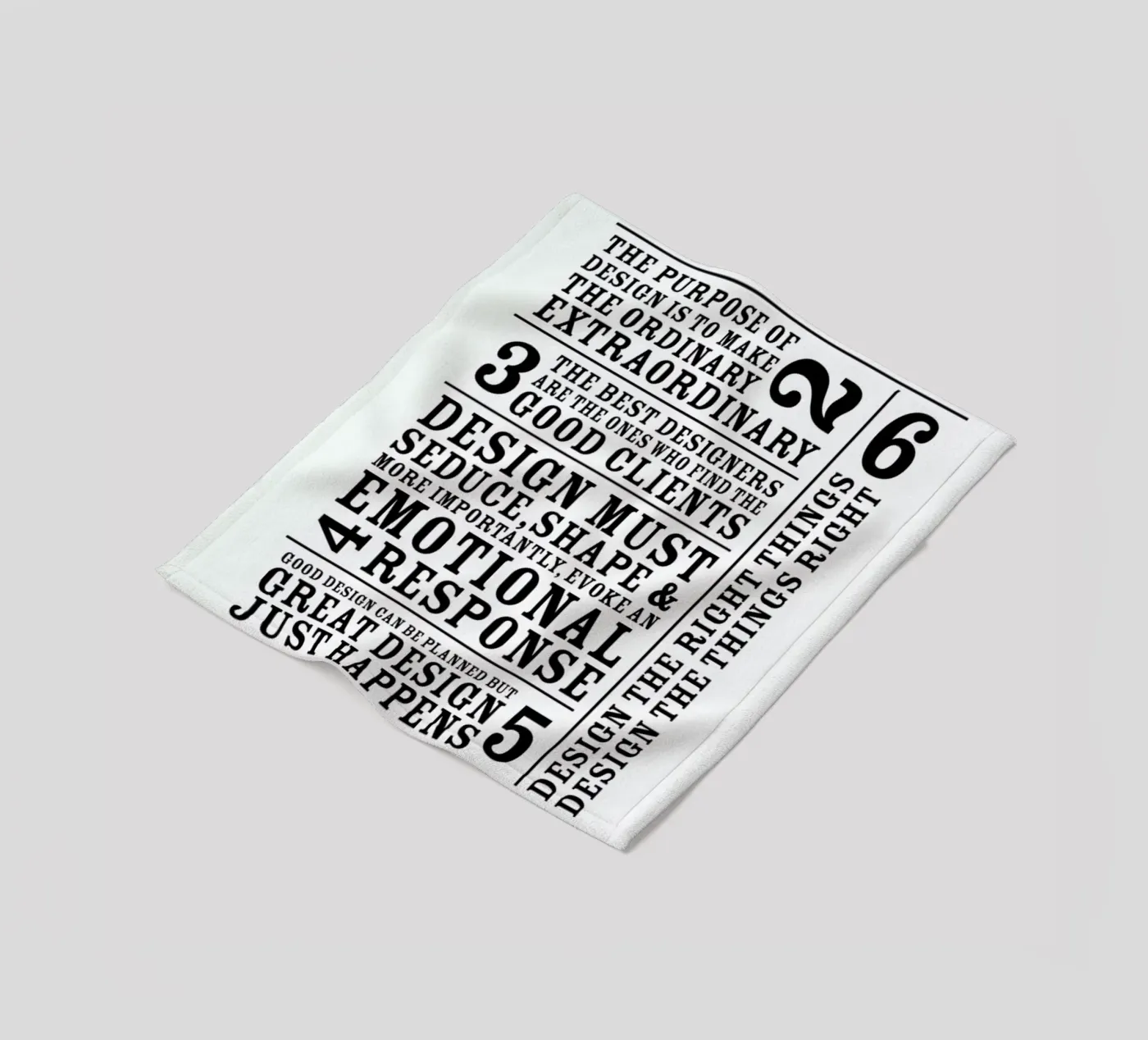 7 Rules fleece blanket by Mr Cup