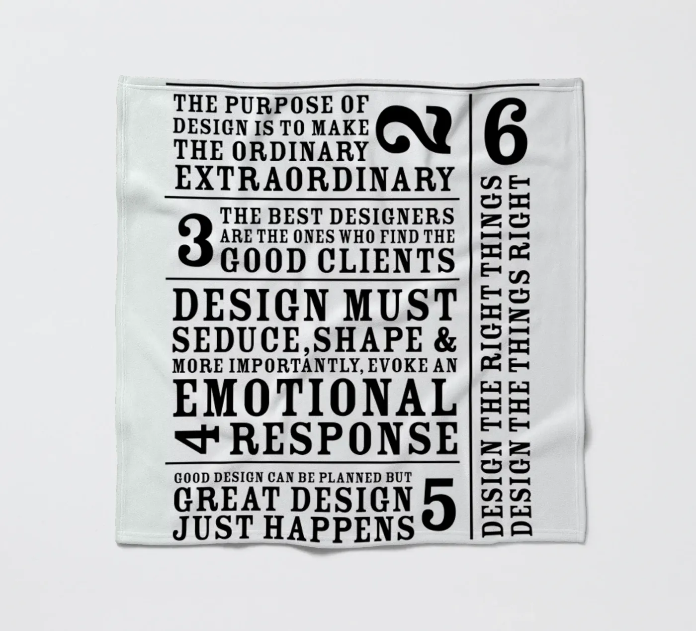 7 Rules fleece blanket by Mr Cup