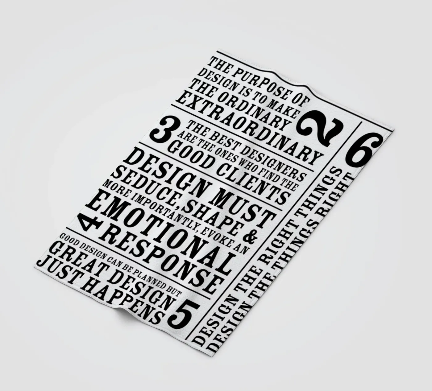 7 Rules fleece blanket by Mr Cup
