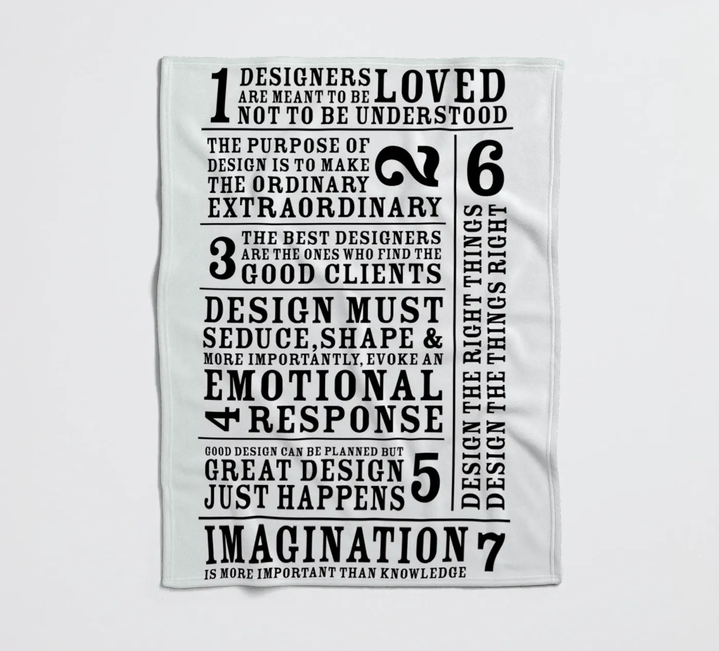 7 Rules Fleecedecke von Mr Cup