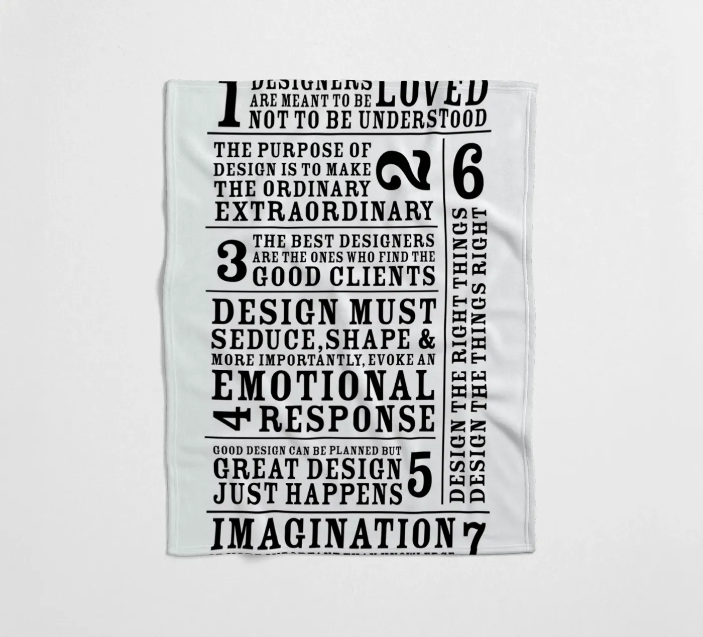 7 Rules fleece blanket by Mr Cup