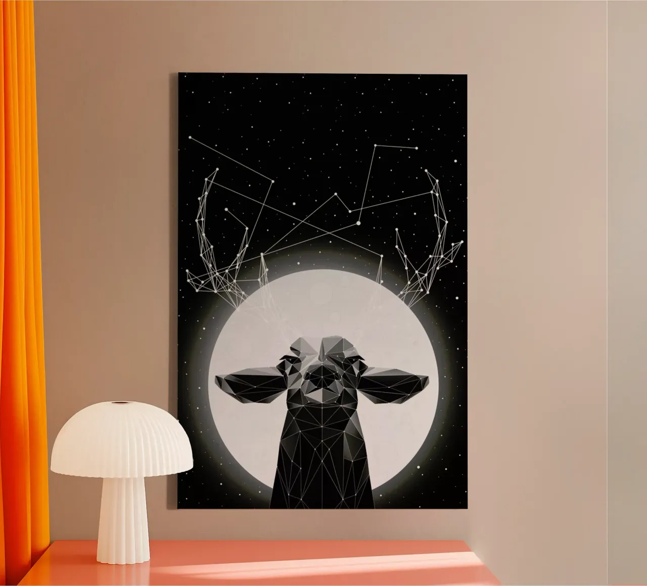 The Banyan Deer canvas with Floater frame by Davies Babies