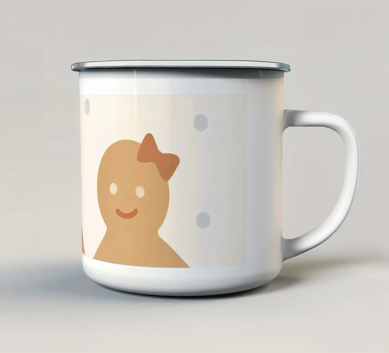 Amore di pan di zenzero tazza in smalto da Nordic Noel Studio