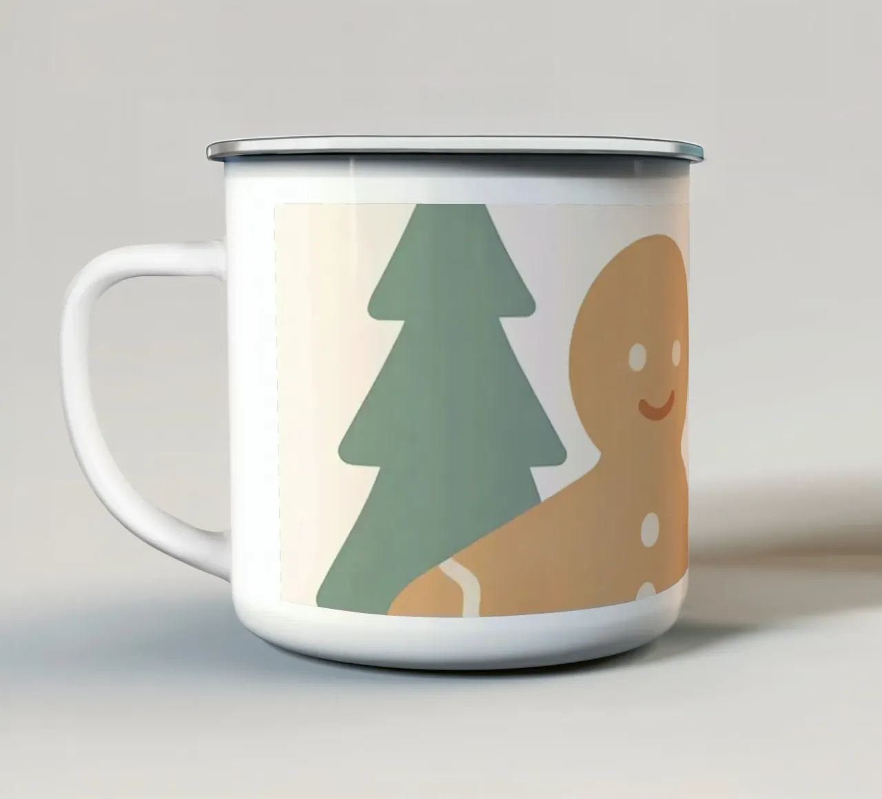 Amore di pan di zenzero tazza in smalto da Nordic Noel Studio