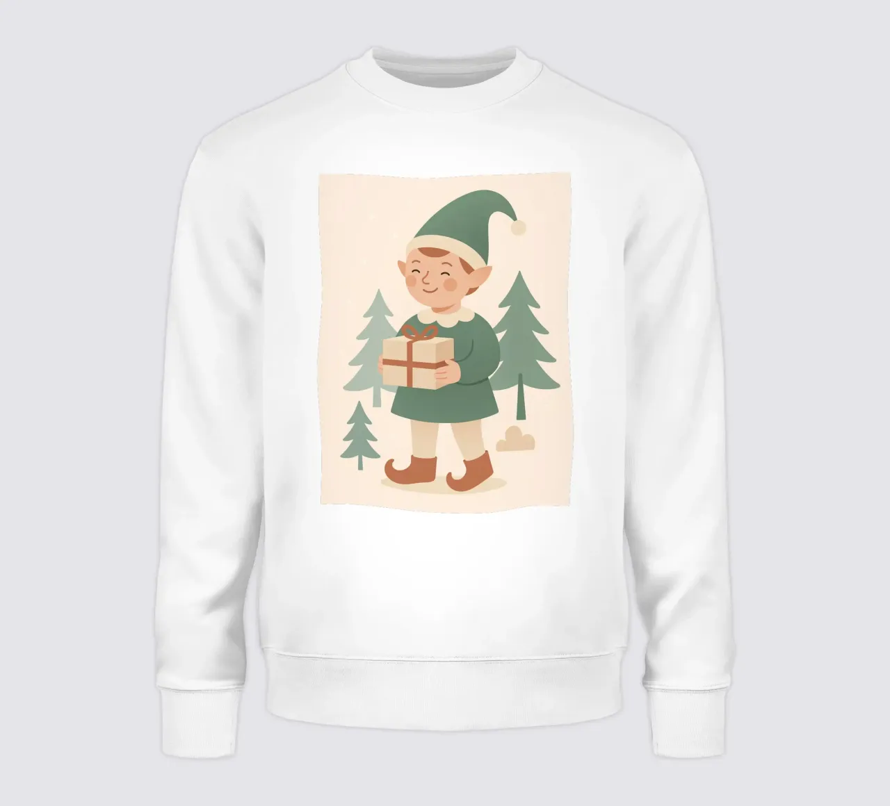 Elfo nordico che fa i regali felpa da Nordic Noel Studio