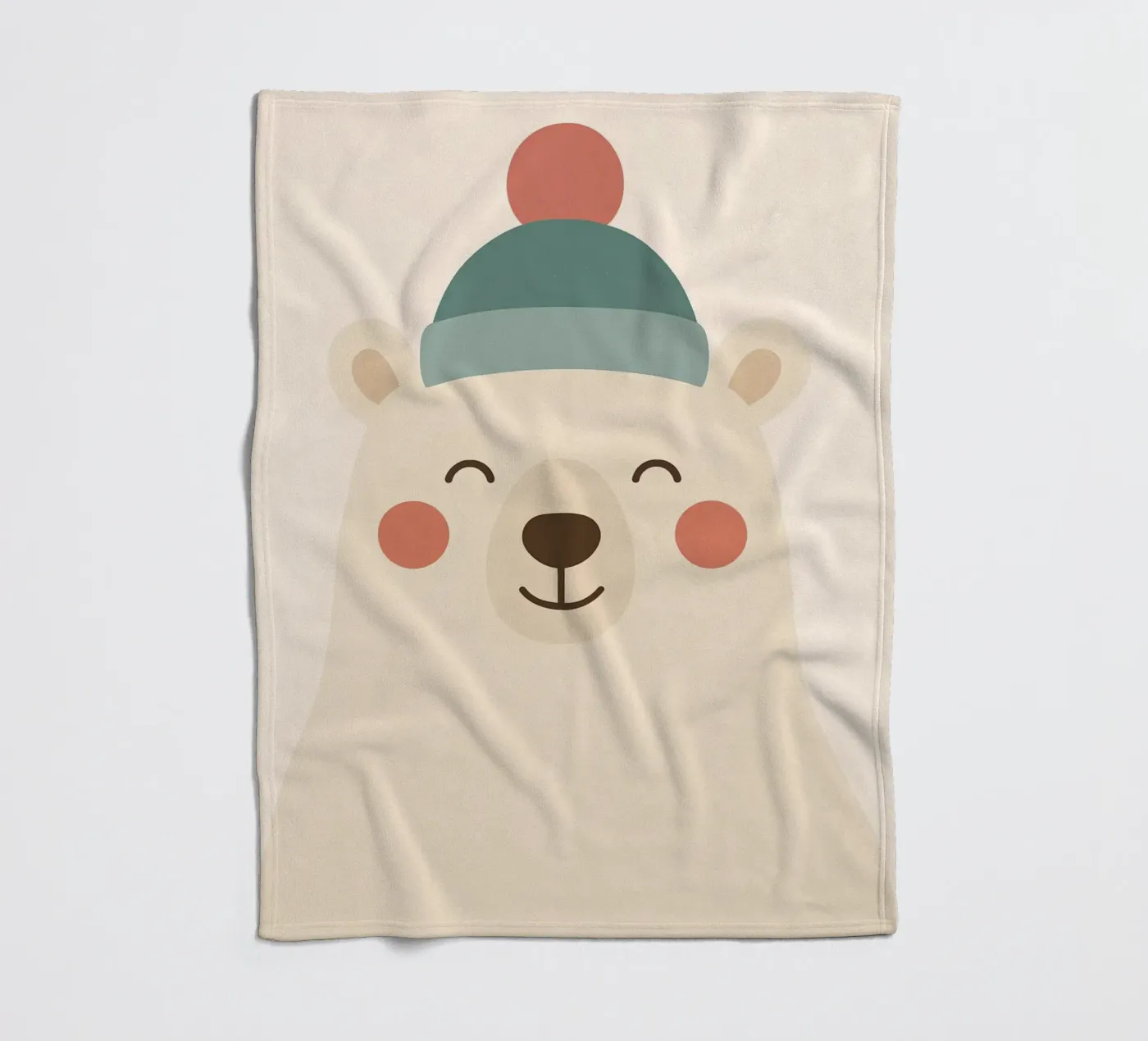 Smiling Winter Bear fleecedeken van Nordic Noel Studio