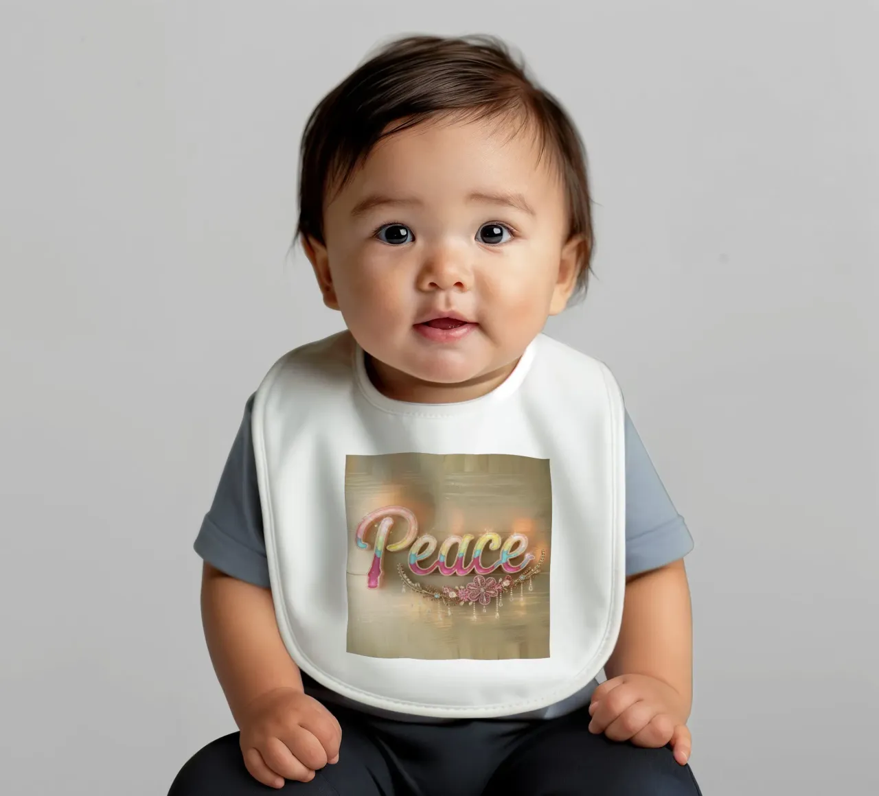 Pace e amore bavaglino da dinem