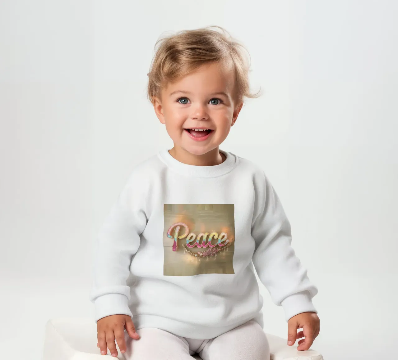 Pace e amore felpa neonato da dinem
