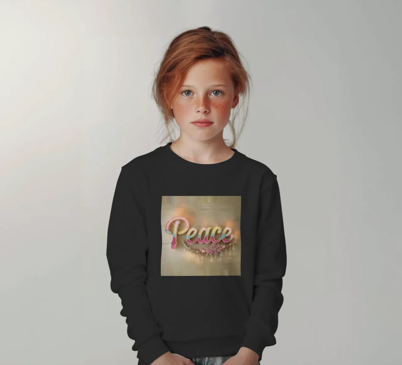 Pace e amore felpa bambino da dinem