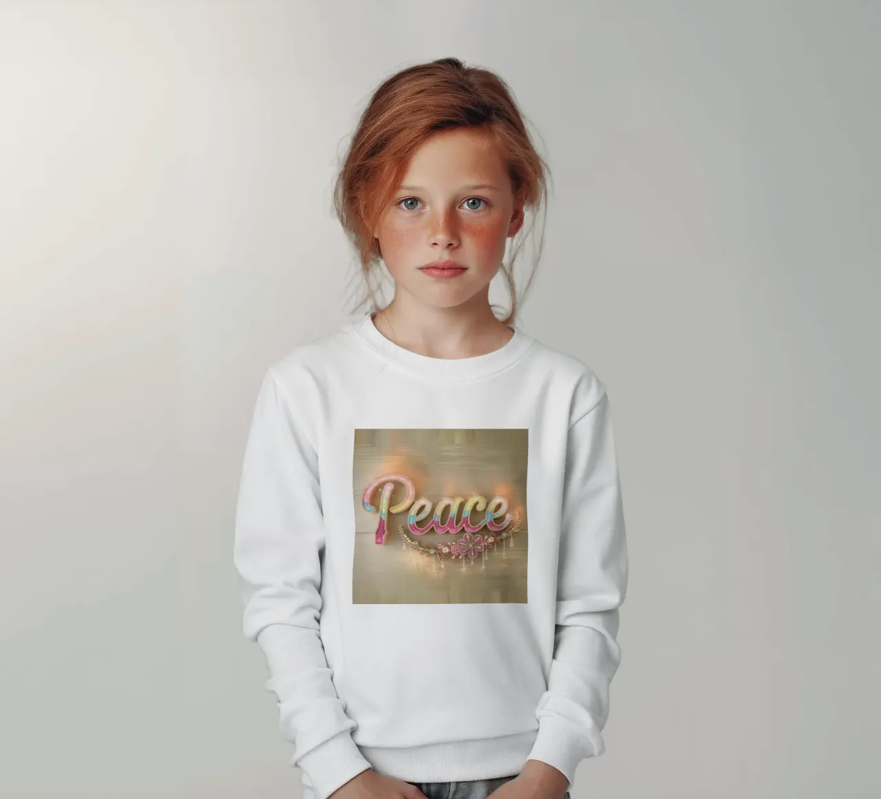 Pace e amore felpa bambino da dinem