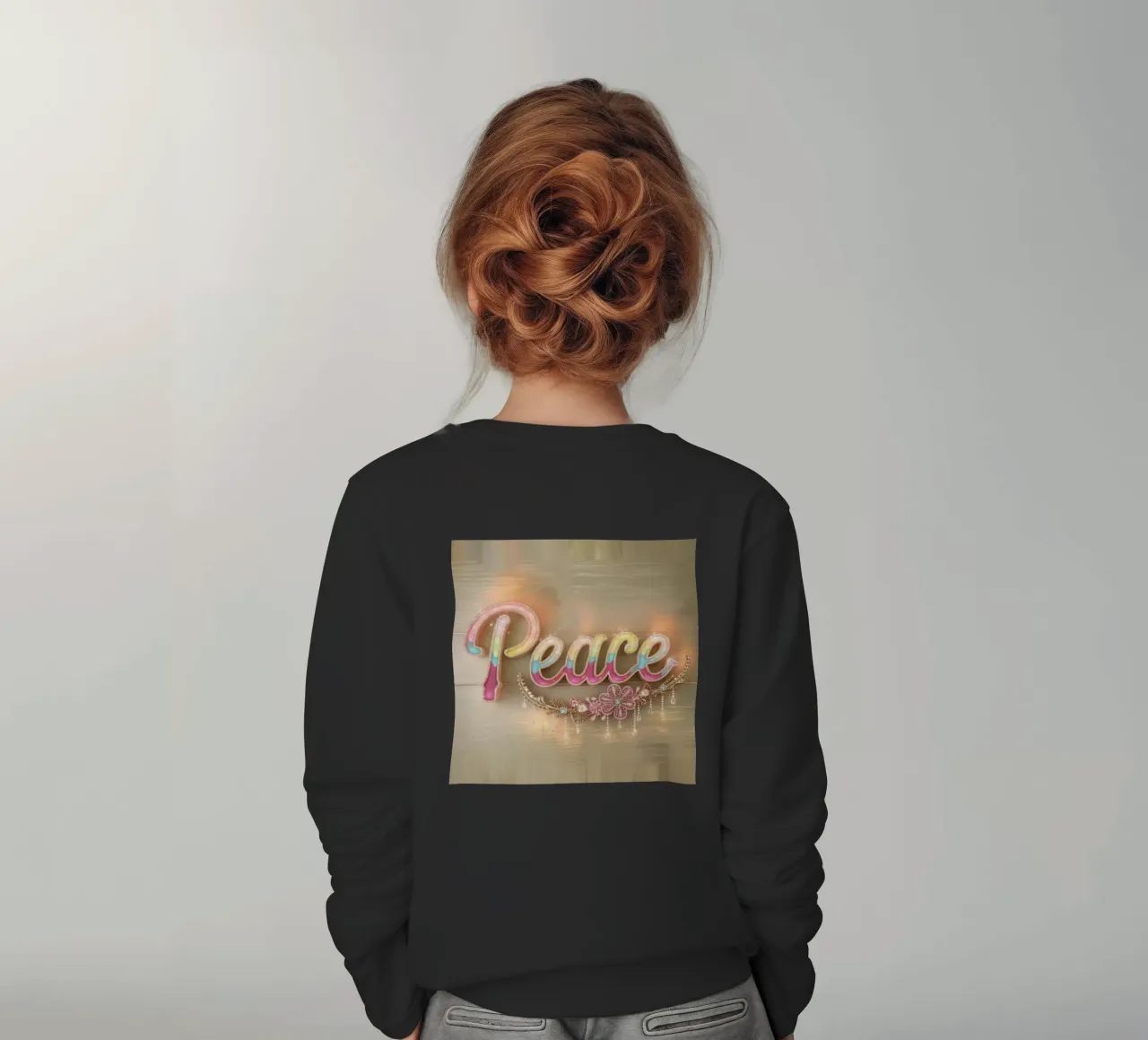 Pace e amore felpa bambino da dinem