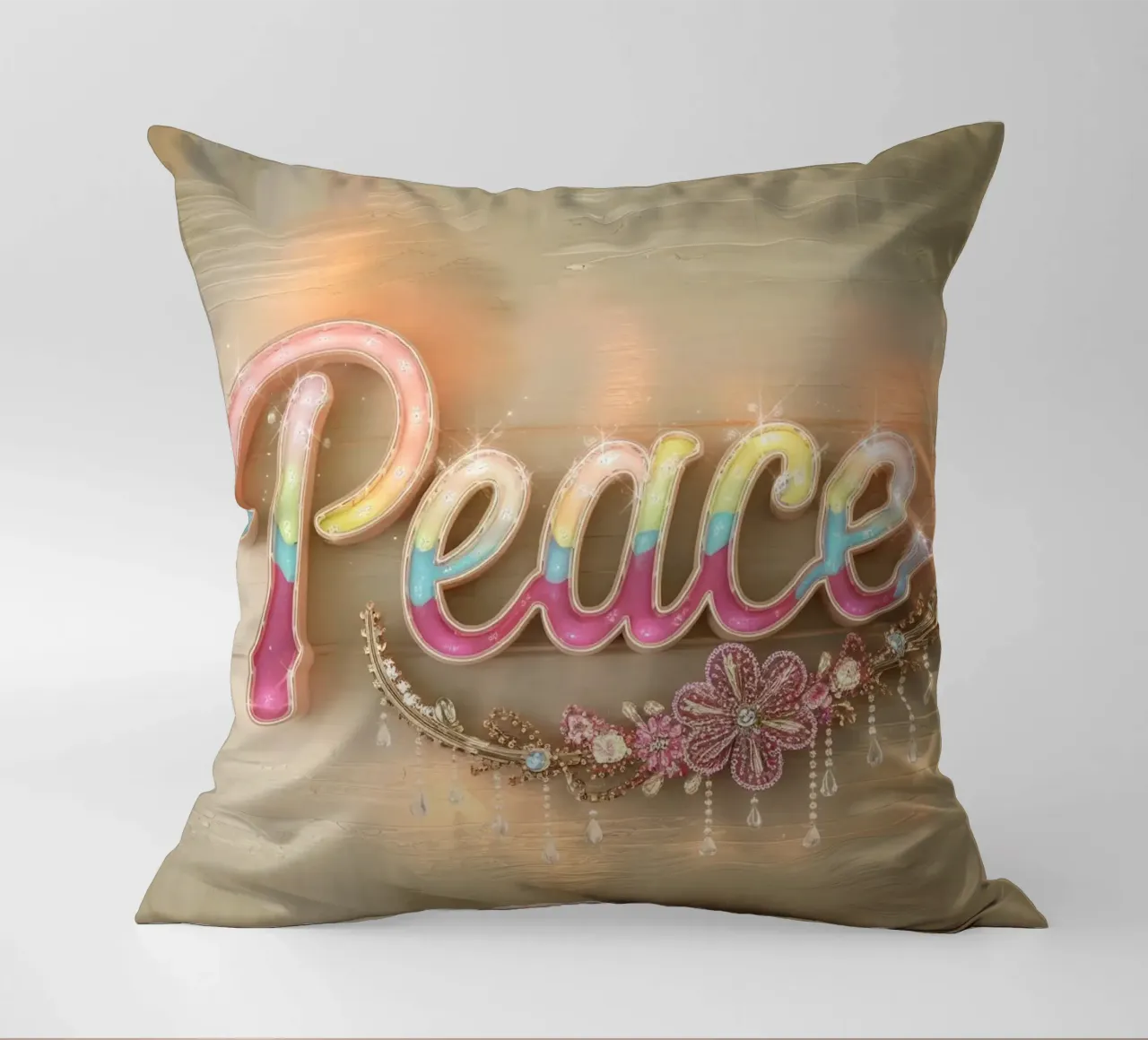 Pace e amore cuscino da dinem