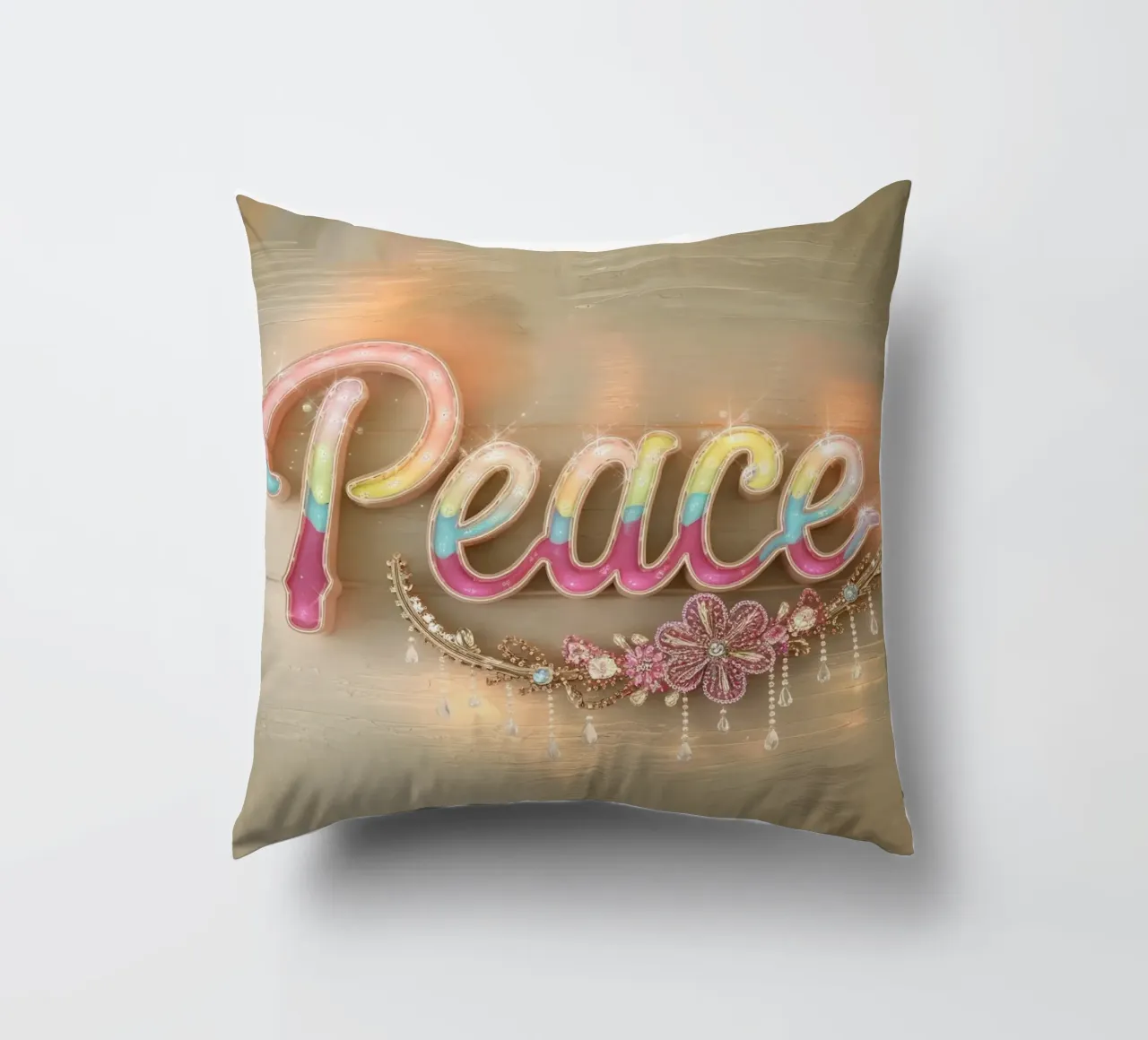 Pace e amore cuscino da dinem