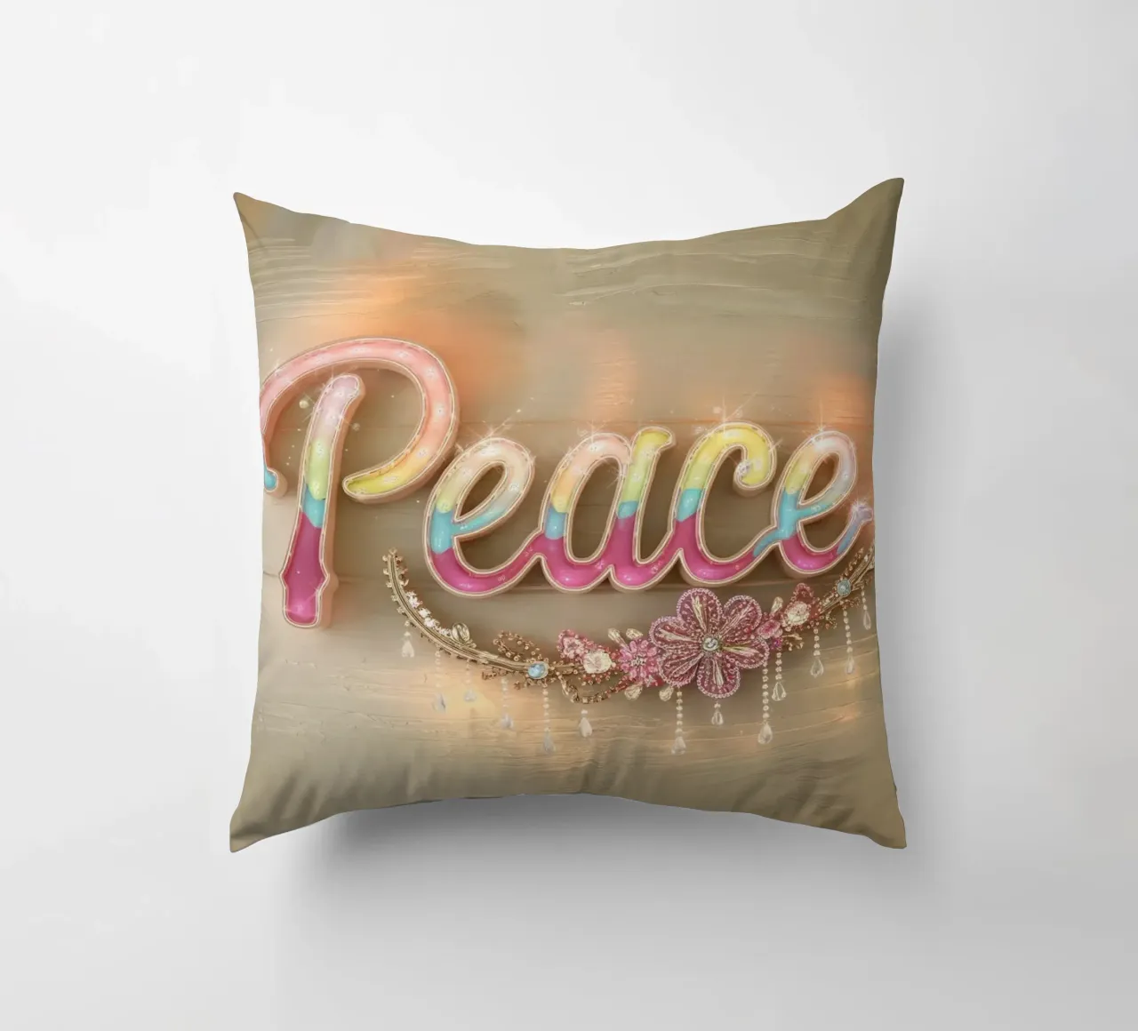 Pace e amore cuscino da dinem