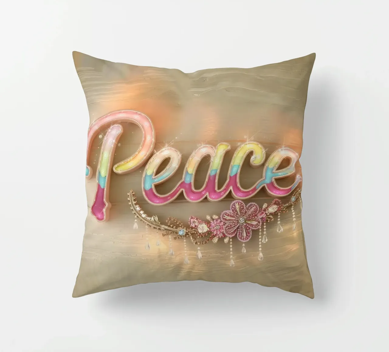 Pace e amore cuscino da dinem