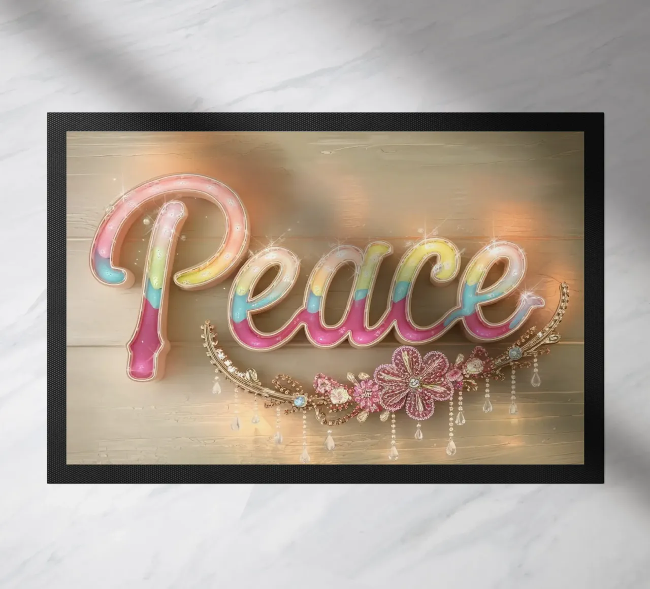 Pace e amore zerbino da dinem