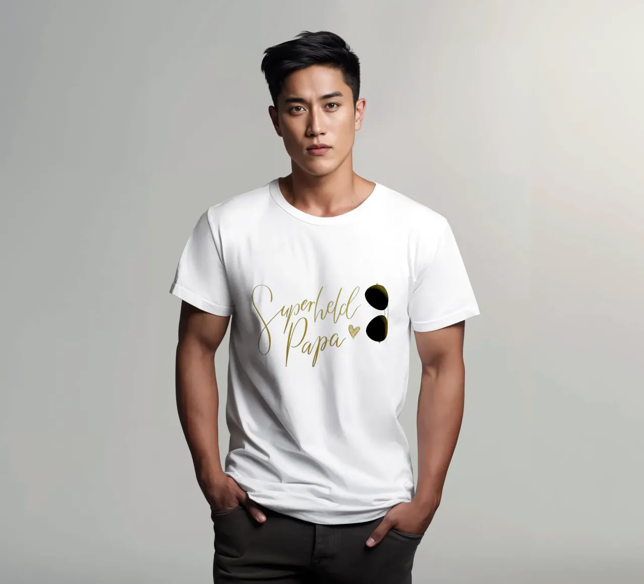 Superheld Papa. Personalisiere dein Motiv für deinen Papa. T-Shirt von CalliLetters