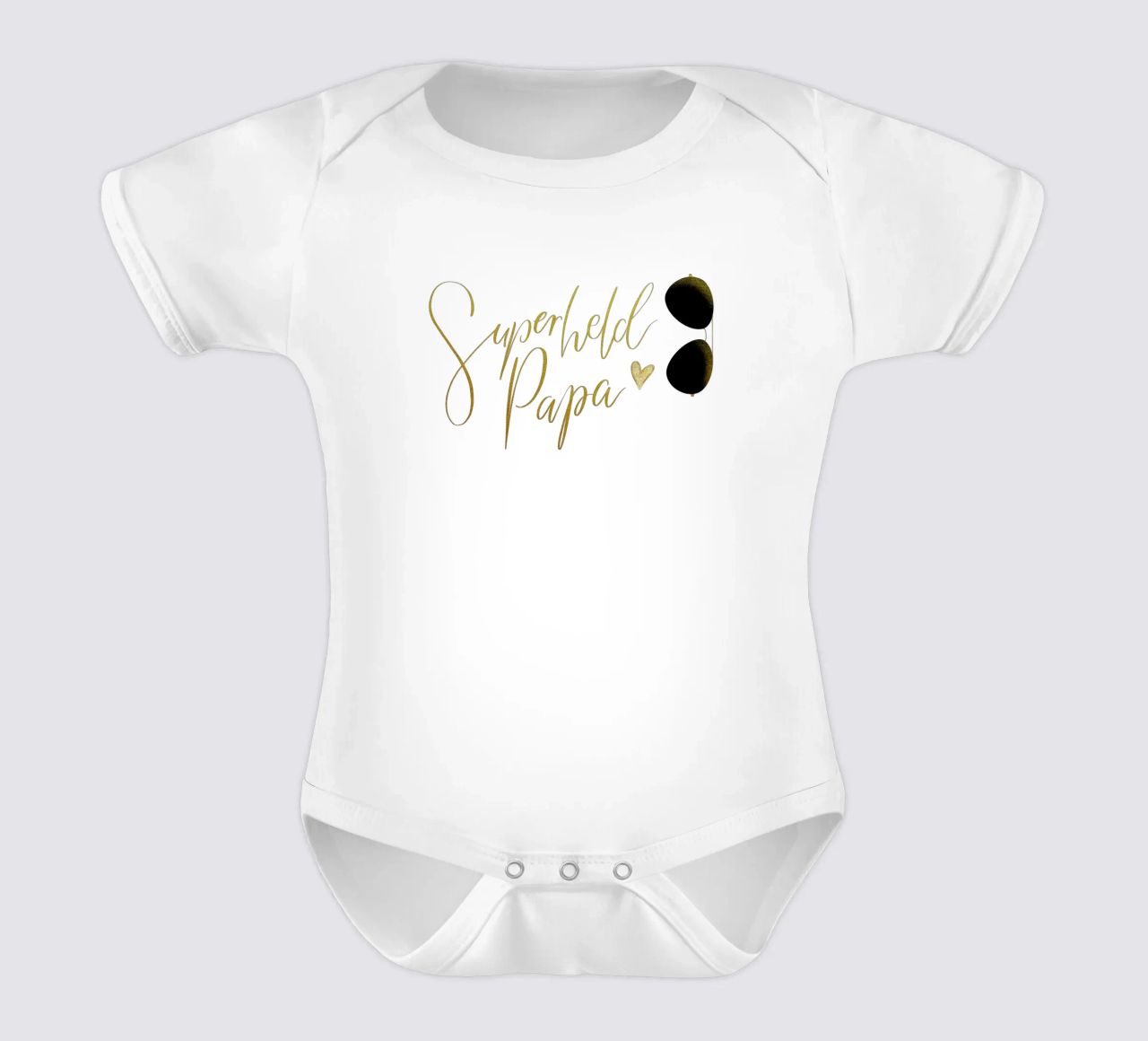 Superheld vader. Personaliseer je ontwerp voor je vader. babyrompertje korte mouwen van CalliLetters