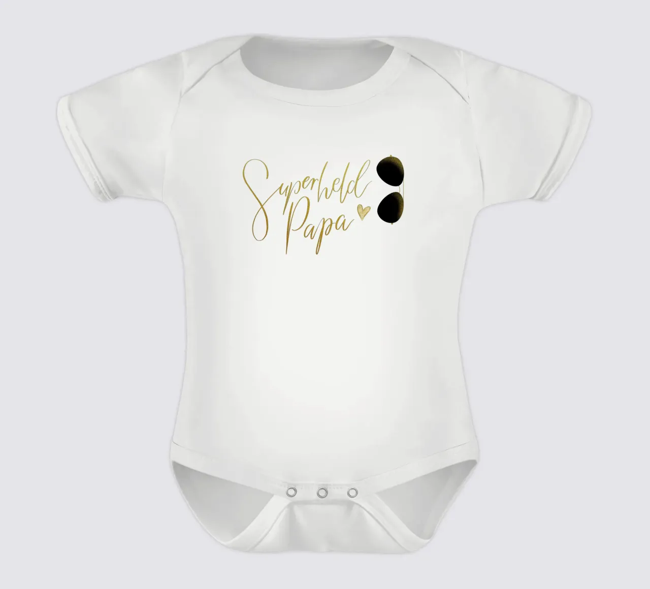 Superheld vader. Personaliseer je ontwerp voor je vader. babyrompertje korte mouwen van CalliLetters