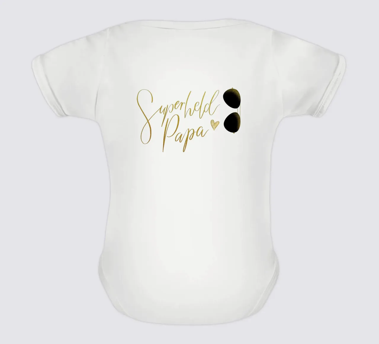 Superheld vader. Personaliseer je ontwerp voor je vader. babyrompertje korte mouwen van CalliLetters