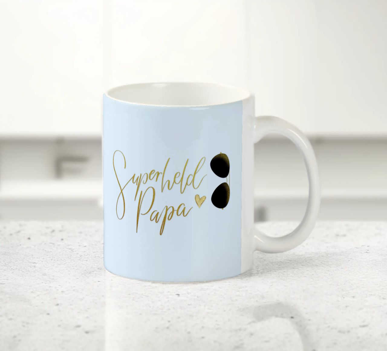 Superheld vader. Personaliseer je ontwerp voor je vader. keramische mok van CalliLetters