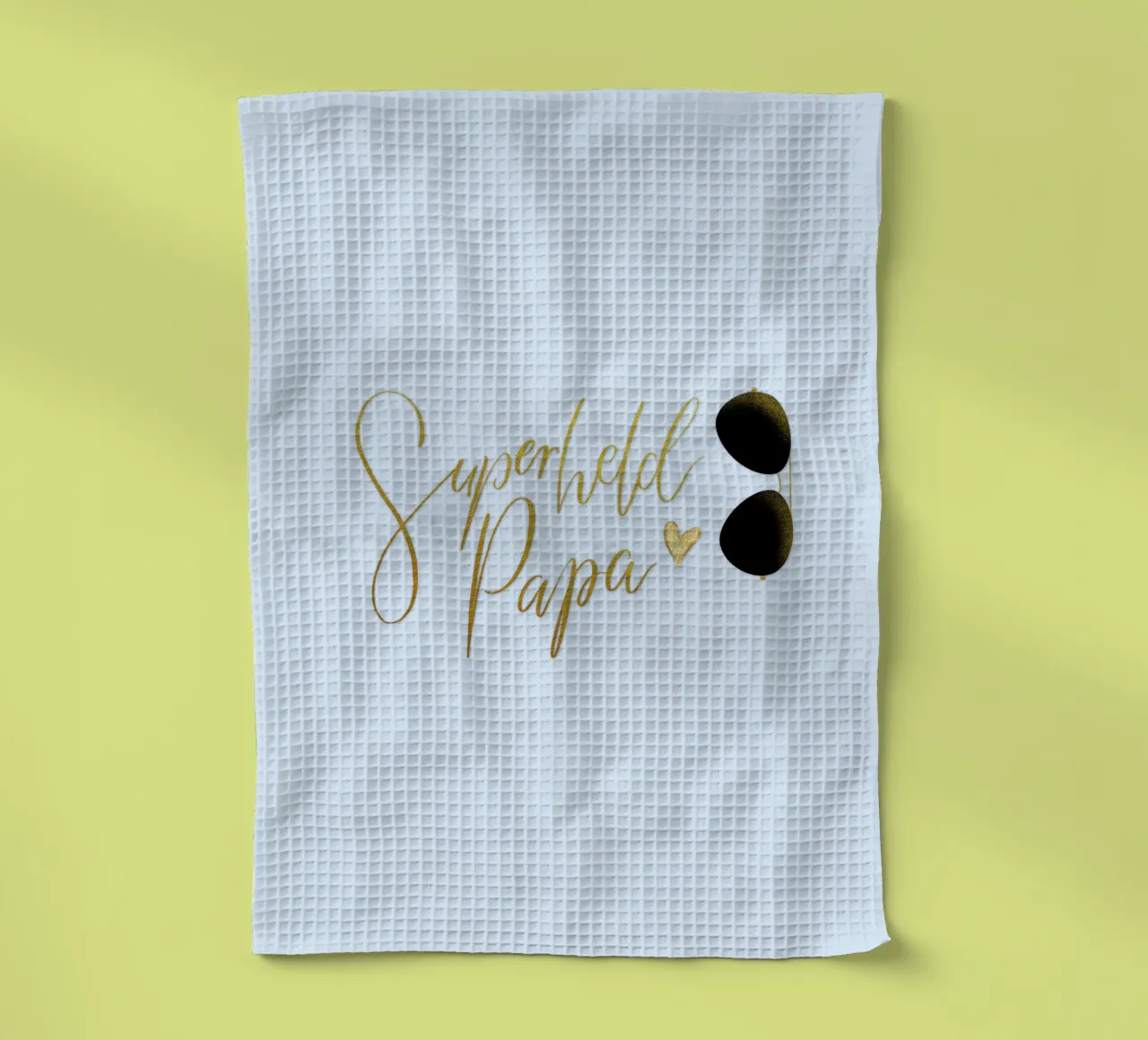 Superheld vader. Personaliseer je ontwerp voor je vader. theedoek van CalliLetters