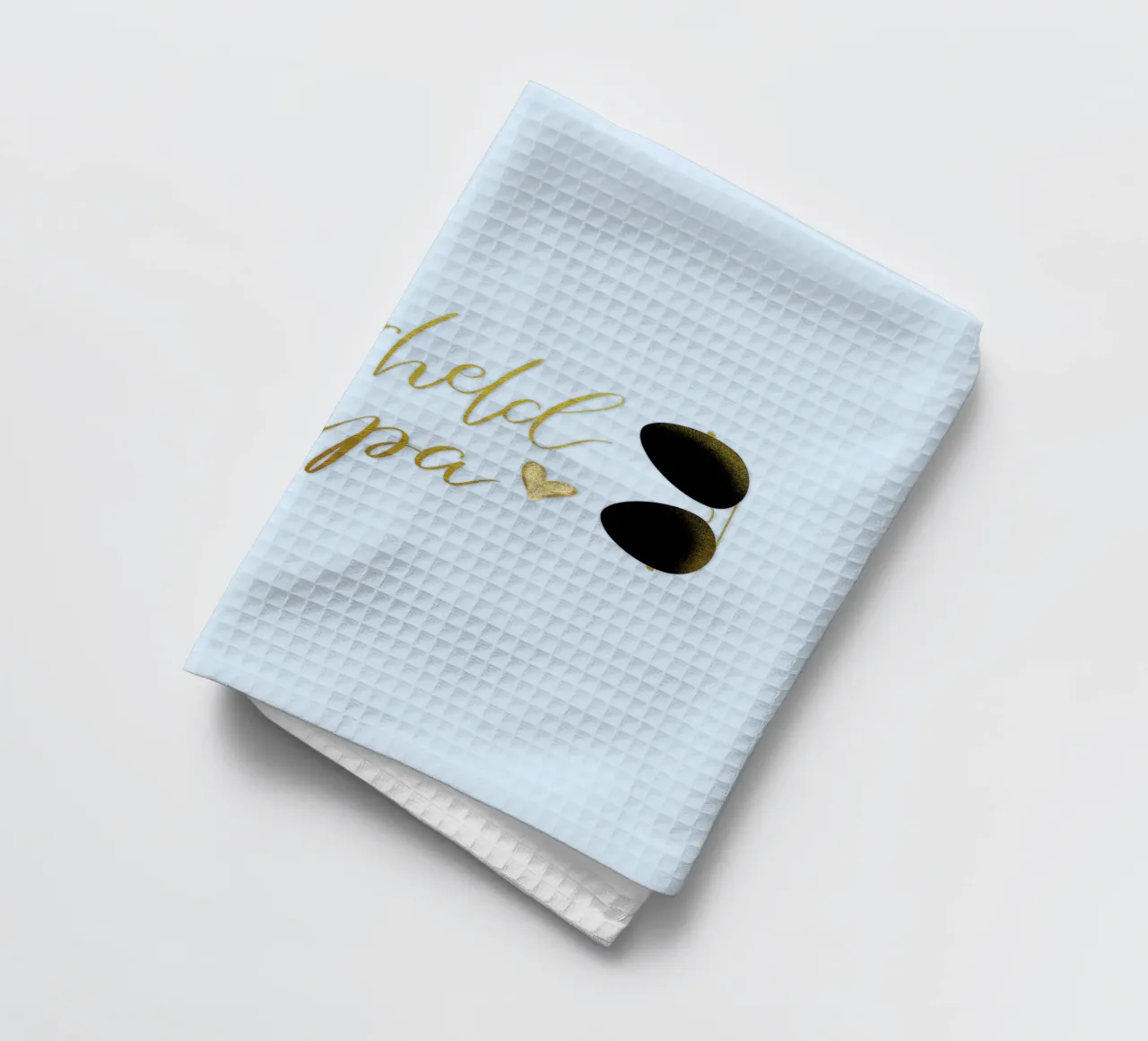 Superheld vader. Personaliseer je ontwerp voor je vader. theedoek van CalliLetters