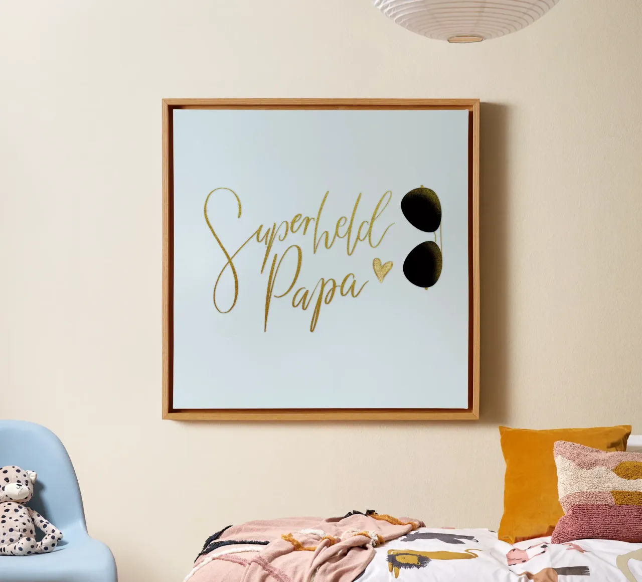 Superheld vader. Personaliseer je ontwerp voor je vader. canvas van CalliLetters