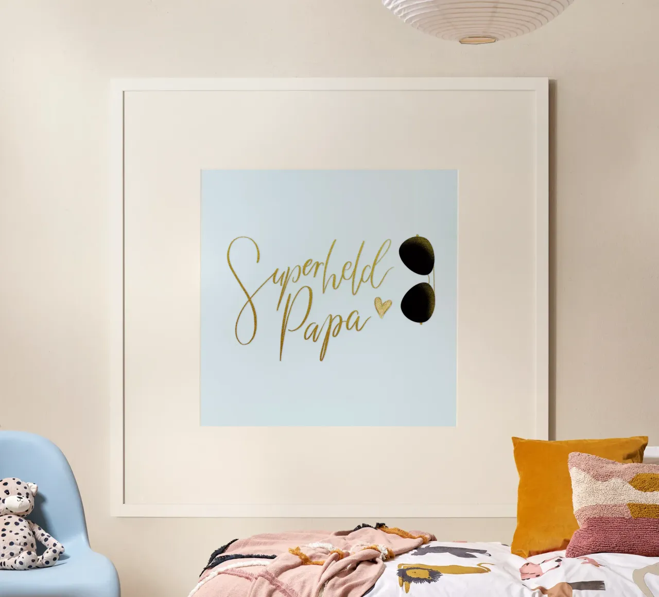 Superheld vader. Personaliseer je ontwerp voor je vader. hahnemühle van CalliLetters