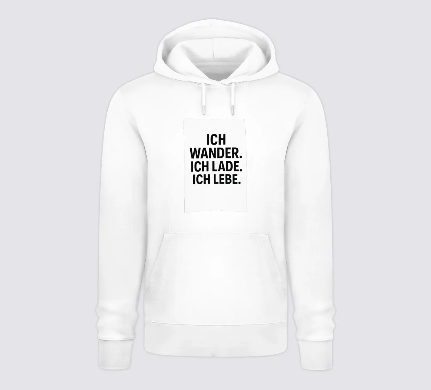 Ich wander. Ich lade. Ich lebe. – Outdoor Elektro Lifestyle Hoodie von DR-moments