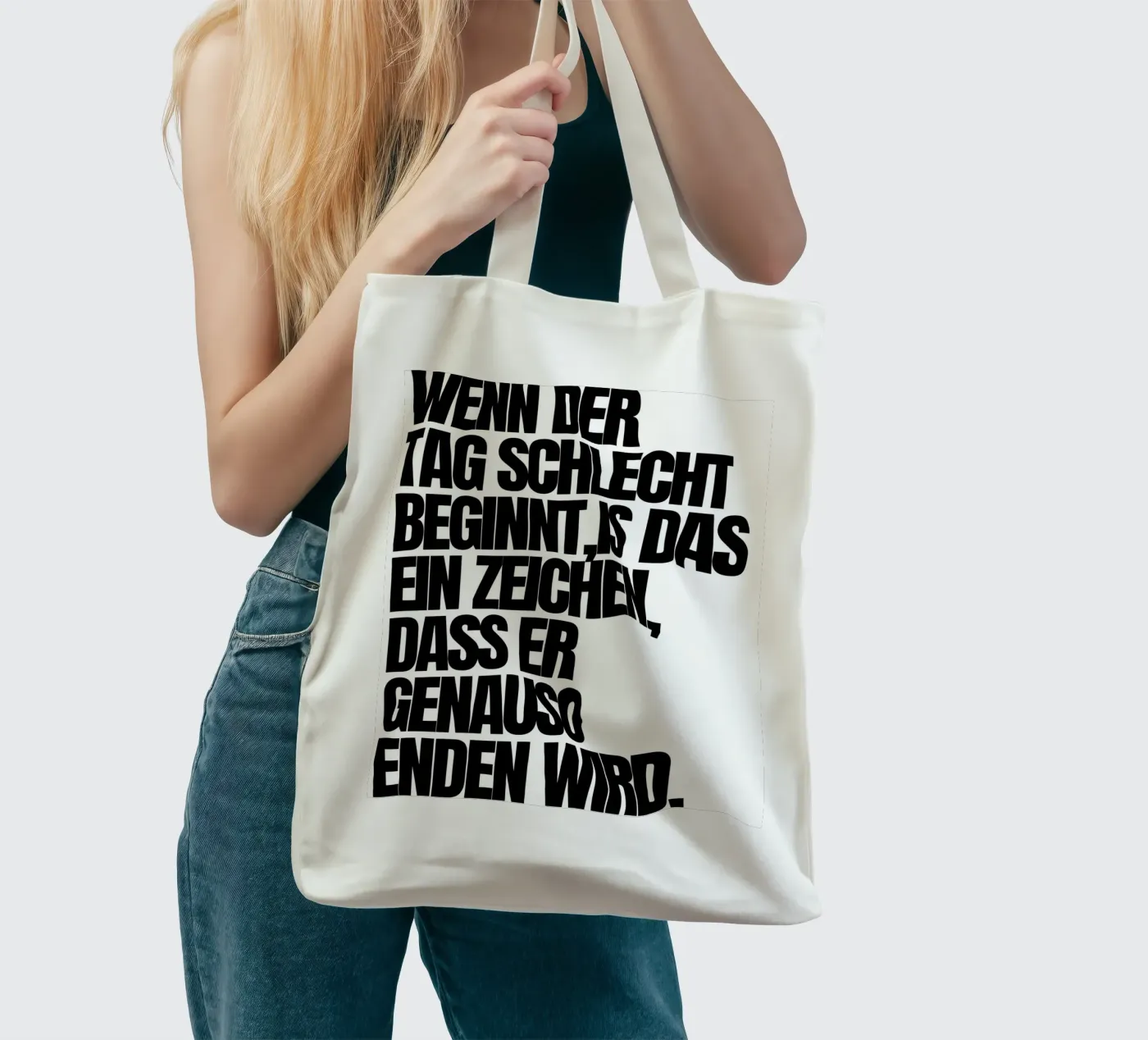 WENN DER TAG tote bag by BAWA