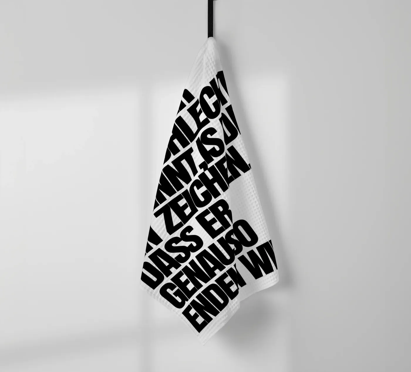 WENN DER TAG tea towel by BAWA
