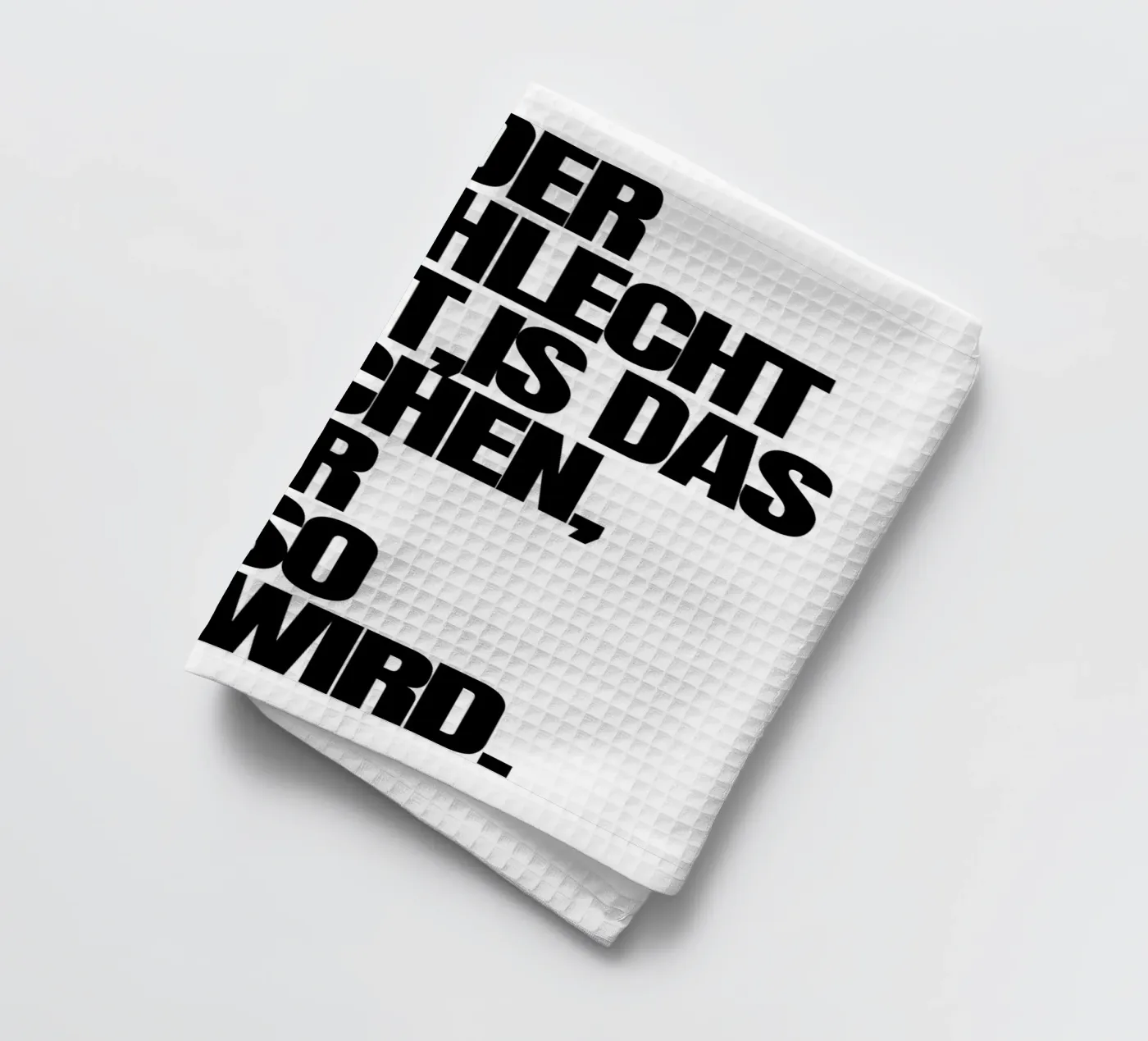 WENN DER TAG tea towel by BAWA
