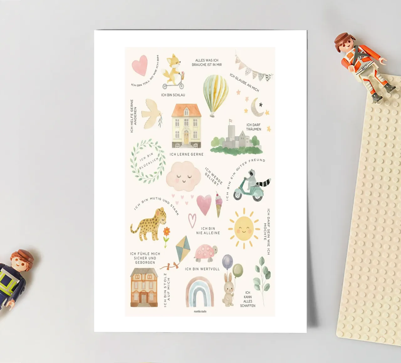 Affirmationen für Kinder stickervel van mantika studio