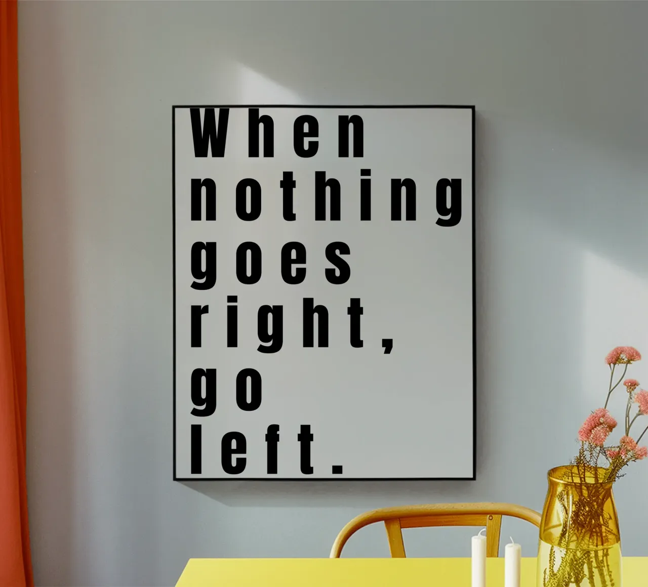 GO LEFT plexiglass da BAWA